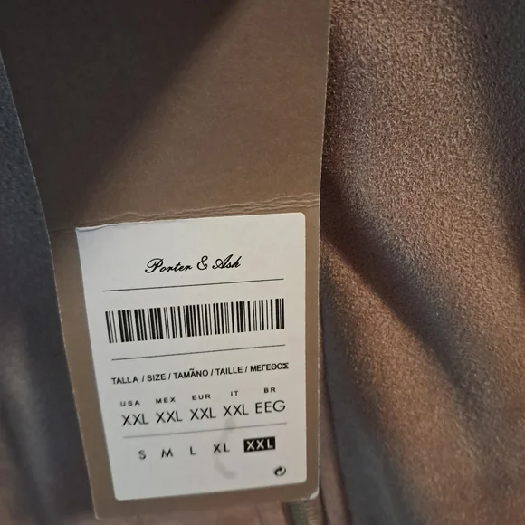 Tan Men's Bomber Jacket with Soft Texture and Elasticized Cuffs - Picture 3 of 4